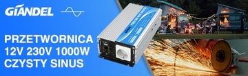 Автомобильный преобразователь 12 В 230 В, 1000 Вт, синус!
