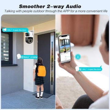 Беспроводная IP-камера 4K, 1 шт., 8 мегапикселей, двойной объектив, 2,4 ГГц