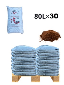 TORF ODKWASZONY 80L x30 PALETA ZIEMIA OGRÓD PODŁOŻE WYSIEW STANPOL