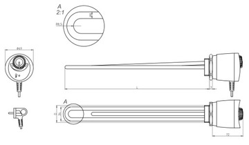 ОБОГРЕВАТЕЛЬ ELIKO С ТЕРМОСТАТОМ GRBT 2.0 U5/4 2000Вт