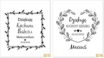 Podziękowanie chrzestnych dziadków chrzest aniołek