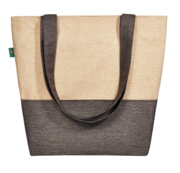 TORBA SHOPPER WODOODPORNA ZAPINANA NA ZAMEK BEŻ BRĄZ COOLFLAMINGO