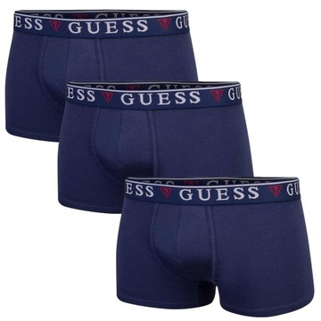 GUESS BOKSERKI MĘSKIE MAJTKI BRIAN HERO BOXER TRUNK 3PK GRANATOWE r.XL