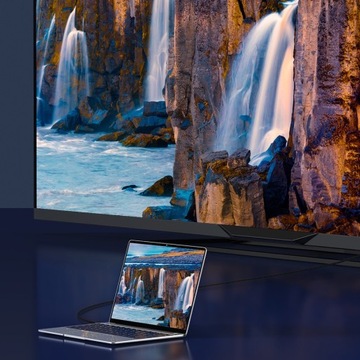 BASEUS MOCNY KABEL PRZEWÓD HDMI 2.1 8K 60HZ UHD 4K 120 HZ 3D HDR 48 GBPS 1M