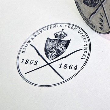 Штамп круглый 50 мм Самокрасочный автомат РУЧНАЯ РАБОТА Логотип ВАШ ШАБЛОН