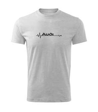 Koszulka T-shirt męska M85 AUDI Q5 Q7 jasnoszara rozm 3XL