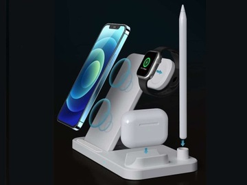 ИНДУКТИВНОЕ БЕСПРОВОДНОЕ ЗАРЯДНОЕ УСТРОЙСТВО для STYLE WATCH/AIRPODS/РУЧКИ/IPHONE
