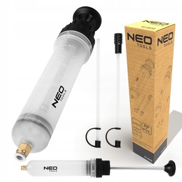 ШПРИЦ МАСЛЯНЫЙ ВСАСЫВАТЕЛЬ ТОРМОЗНАЯ ЖИДКОСТЬ ТОПЛИВО 200 МЛ НЕО РУЧНАЯ ВСАСЫВКА