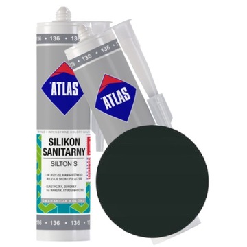 Atlas SILIKON sanitarny grafitowy 037 / 280 ml