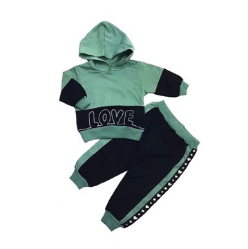 KOMPLET DZIEWCZĘCY DRES DZIECIĘCY BLUZA SPODNIE 74