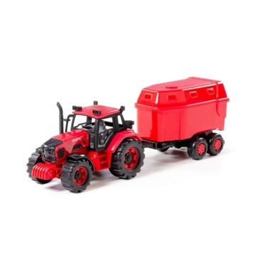 Traktor Belarus do przewozu koni czerwony Polesie
