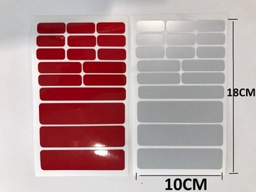 СВЕТООТРАЖАЮЩИЕ наклейки на велосипедный отражатель НАБОР из 17 шт.