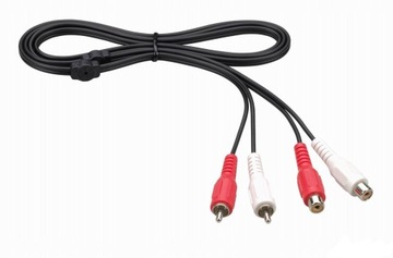Przedłużacz audio 2x Cinch RCA M/F Stereo 5m. THOMSON