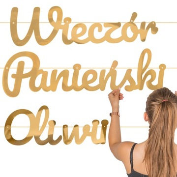 Baner Na Wieczór Panieński Dekoracja Z Imieniem