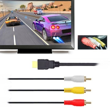 АУДИОКАБЕЛЬ КАБЕЛЬ HDMI НА 3RCA 1,5М