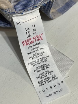 01 krata oversize nowoczesna Topshop XL klasyczna oryginalna kieszenie