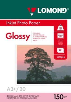 PAPIER FOTOGRAFICZNY A3+ (329x483mm) BŁYSZCZĄCY 150g 20szt druk atramentowy