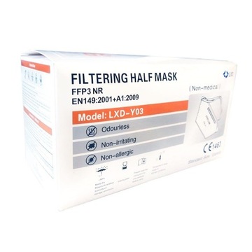 PÓŁMASKA FILTRUJĄCA FFP3 MASKA CERTYFIKAT 2 SZTUKI