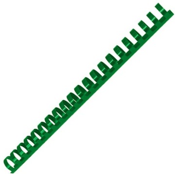 Grzbiety do bindowania 22mm zielone 100 sztuk
