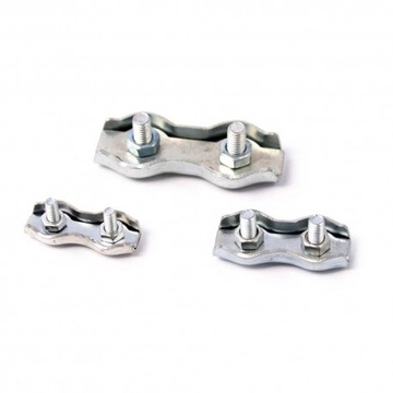 Zacisk do lin siodełkowy podwójny 4mm