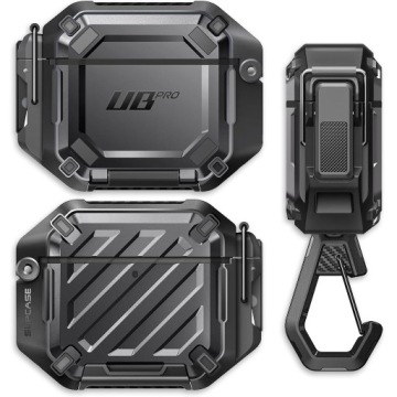 Pouzdro Supcase pro AirPods 4, voděodolné IP68, pevné, pouzdro karabina