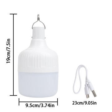ŻARÓWEK LED USB PRZENOŚNA LAMPA KEMPINGOWA LED USB O MOCY 60 W 5000 LUMENÓW
