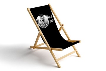 Шезлонг WOODEN BEACH + ЛОГОТИП с принтом
