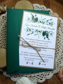 2 шт. свадебные приглашения в деревенском стиле ЭКО