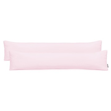 Poszewki jasnoróżowe dwupak 100% bawełna 20x145 cm
