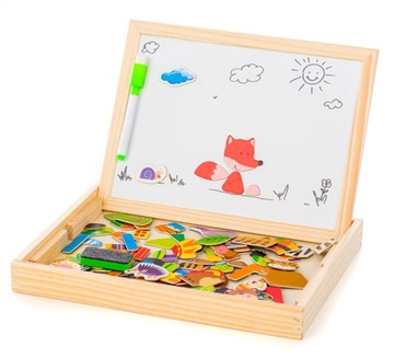 Tablica edukacyjna dla 3 latka do nauki pisania zestaw 3+ magnetyczna