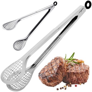 ЩИПЦЫ ДЛЯ КУХОННОГО ГРИЛЯ СО СТАЛЬНОЙ НАСАДКОЙ, 34 СМ