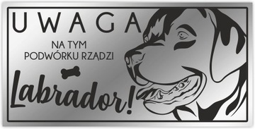 Внимание BAD DOG Табличка из нержавеющей стали с именем собаки.