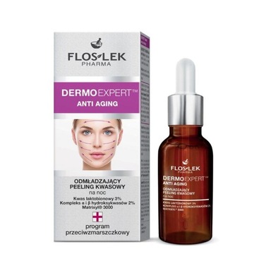 FLOSLEK PHARMA DERMO EXPERT ANTI AGING PEELING KWASOWY ODMŁADZAJĄCY NA NOC
