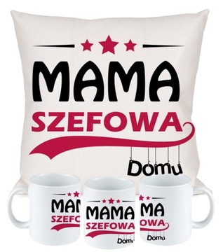 ZESTAW PODUSZKA + KUBEK PREZENT DZIEŃ MAMY TATY N4