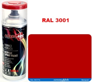 RAL 3001 LAKIER AKRYL SPRAY czerwony POŁYSK 1233