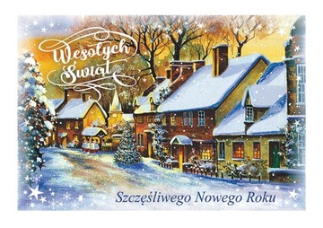 Zestaw Kartek świątecznych z życzeniami 9szt Kartki na Boże Narodzenie ZBT2