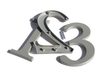 НОМЕР ДОМА, ЦИФРЫ ДЛЯ ДОМА, БУКВЫ серебро сатин 1