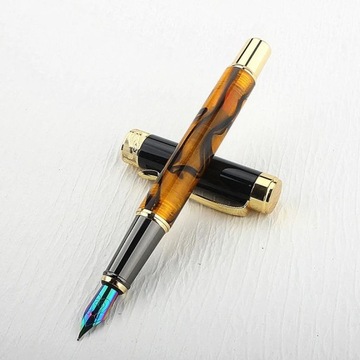 Эксклюзивная ручка из смолы Monte Mount 2055 — БЕЛЫЙ ЧЕРНЫЙ EF — 0,38 мм