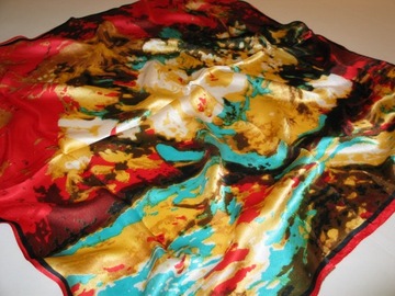 Apaszka Chusta Jedwabna 100% JEDWAB NATURALNY SILK Vincent Van Gogh