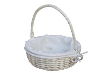 Белая подарочная корзина Плетеная подарочная корзина