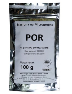 Microgreens Mikrolistki kiełki POR pora 100g