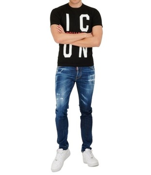 DSQUARED2 unikatowy męski t-shirt koszulka ORYGINALNY ICON roz.XXL