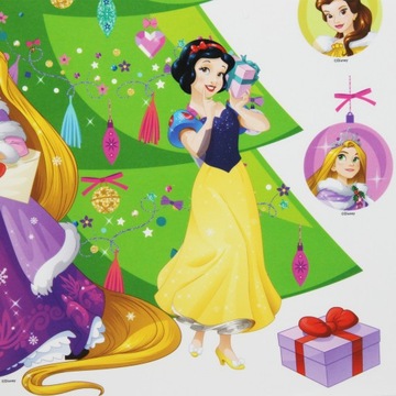 Świąteczne naklejki na szybę okno księżniczki