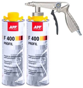 2x APP F400 DO PROFILI ZAMKNIĘTYCH + PISTOLET