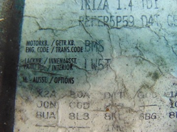 KOMPLETNÍ VÍKO KUFRU KUFRU LW5T SEAT IBIZA IV HB