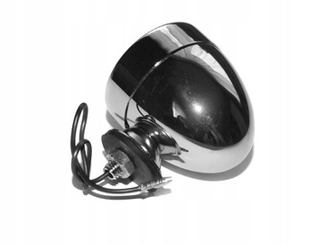MINI TYLNA LAMPA TYŁ UNIWERSALNA CHROM METAL JAJKO