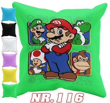 POSZEWKA NA PODUSZKĘ JAŚKA DO PRZEDSZKOLA MARIO LUIGI + IMIĘ GRATIS