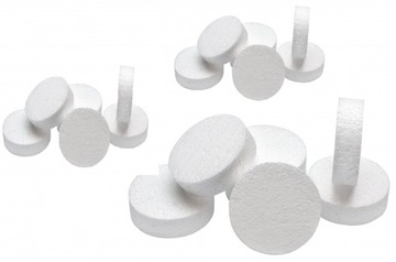 Zaślepki zatyczki styropianowe białe 1000szt 67mm