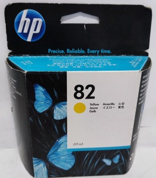 Tusz HP 82 C4913A 69ml Yellow Oryginał 04.2017
