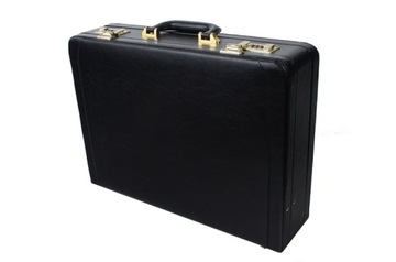 Диплом черный кожаный портфель Neseser